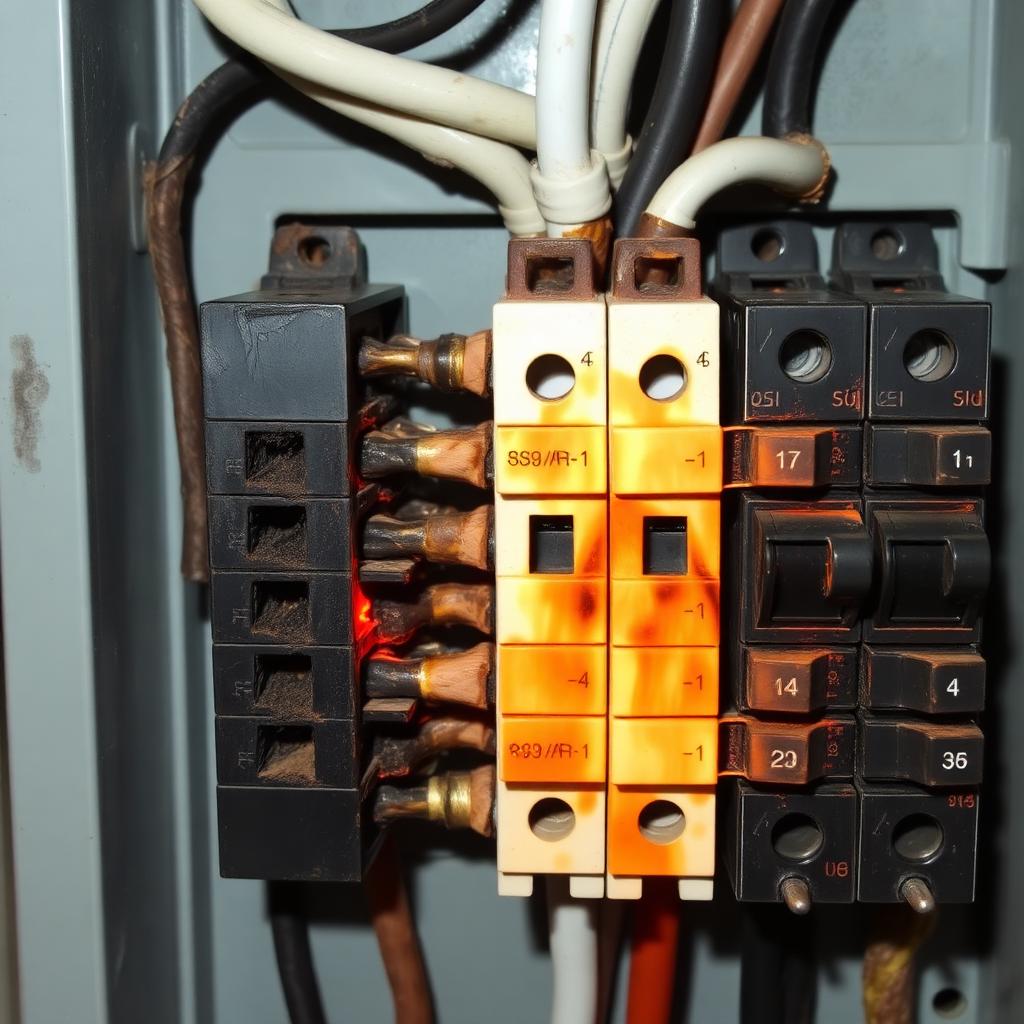 Terminais com mau contato e arco elétrico